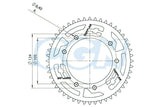 Rear Sprocket steel 53 teeth - 420 Doppler Rieju MRT