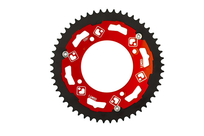 Bakdrev bimetall röd 53 tänder - 428 Conti CHR Beta RR