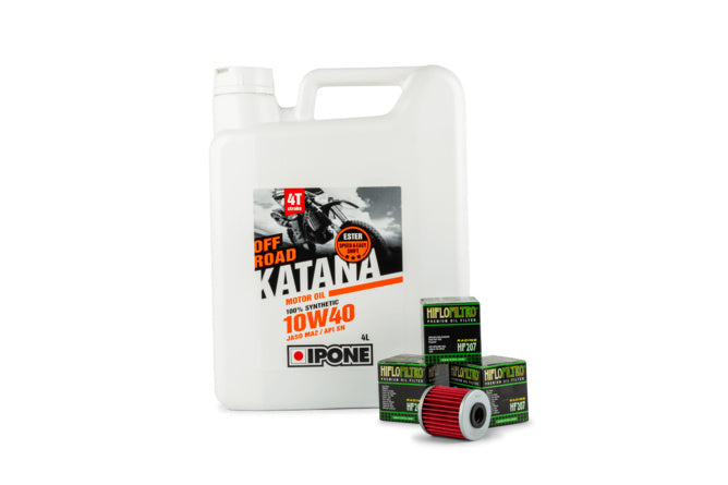 Oljebyteskit (3 filter) Ipone 10W40 KXF / RM-Z 250 / 450