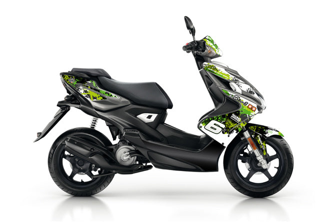 Grafik Kit Yamaha Aerox efter 2013 Stage6 grön / svart