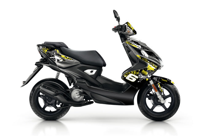 Grafikpaket Yamaha Aerox efter 2013 Stage6 gul / svart