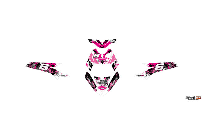 Dekal Kit Yamaha BWs efter 2004 Stage6 rosa / svart