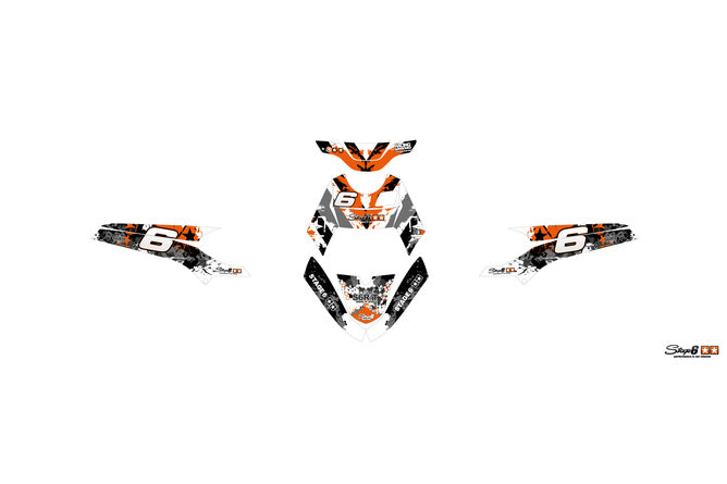 Dekaler Set Stage6 Yamaha BWs efter 2004 orange / vit