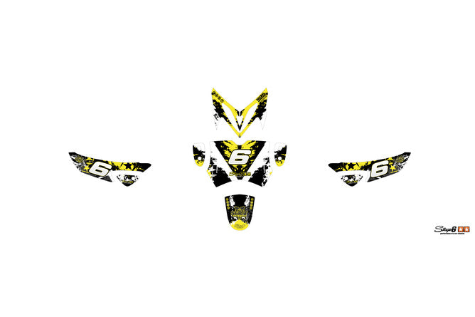 Grafik Kit Yamaha Slider / Stunt Stage6 gul / svart
