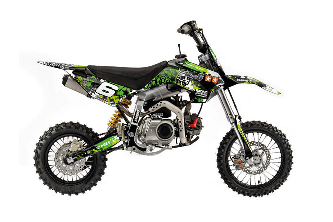 Grafik Kit Pit Bike YCF Pilot Stage6 grön / svart