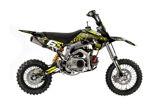 Grafikpaket Pit Bike YCF Pilot Stage6 gul / svart