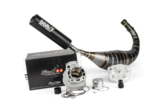 Tuning Kit cylinder + avgas 77cc Stage6 BigRacing Minarelli AM6 svart