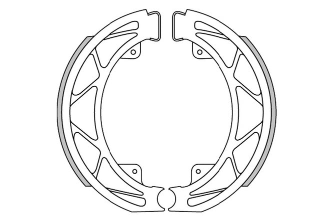 Bromsskor 140x25mm Polini Piaggio Zip 4-takt