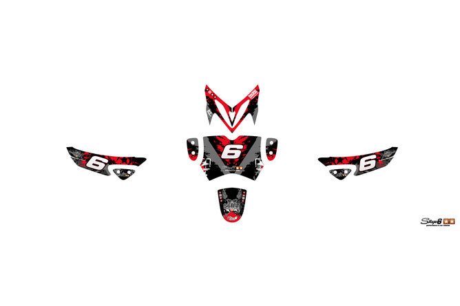 Grafik Kit Yamaha Slider / Stunt Stage6 röd / svart