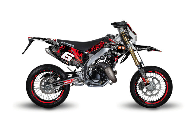 Grafik Kit Honda HM 50 Stage6 röd / svart