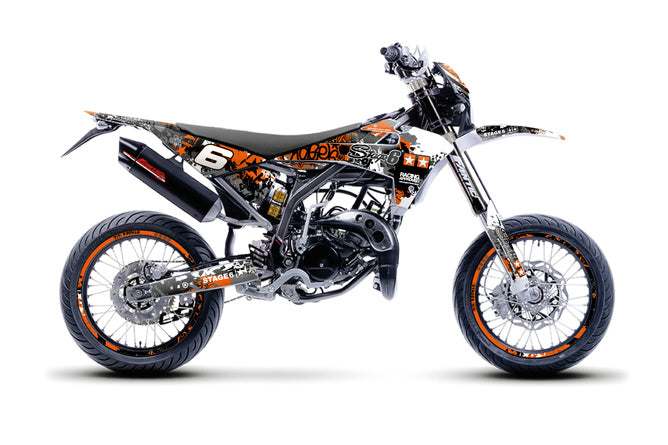 Grafik Kit Fantic XM 50 2017 - 2022 orange / vit