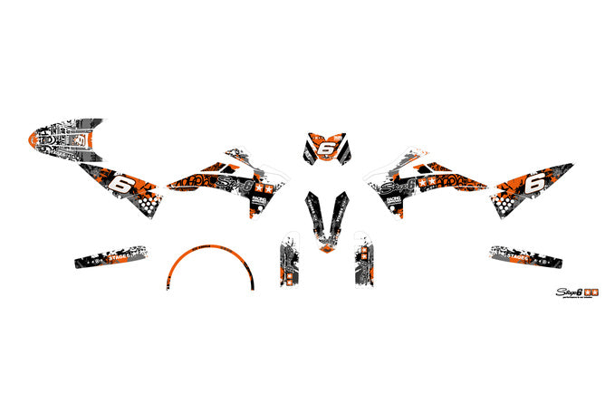 Grafik Kit Fantic XM 50 2017 - 2022 orange / vit