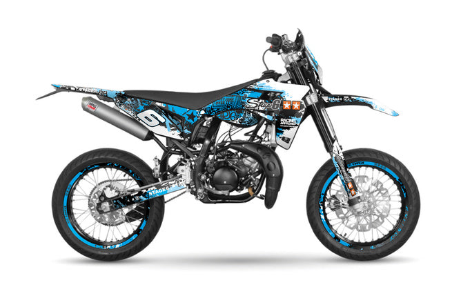 Grafik Kit Sherco SM-R 50 efter 2018 Stage6 blå / svart