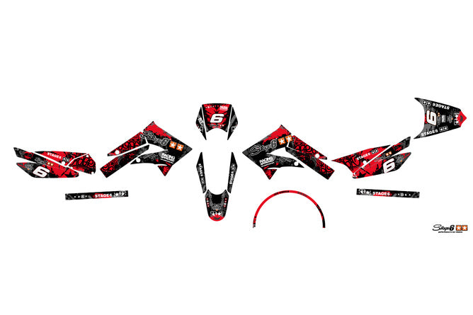 Grafik Kit Derbi Xtreme 2011 - 2017 Stage6 röd / svart