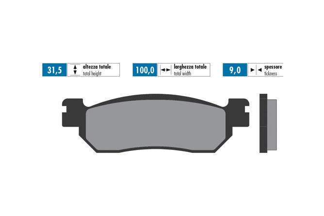 Bromsbelägg Polini Original Yamaha Xmax