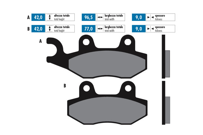Bromsbelägg Polini Original Kymco Agility