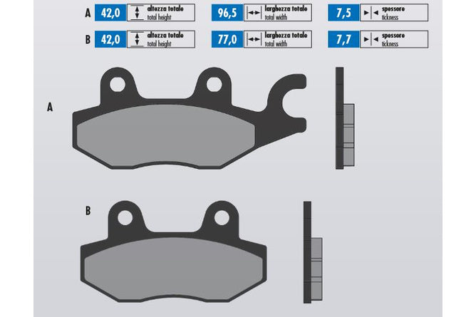 Bromsklossar Polini sintrade Suzuki Burgman 400