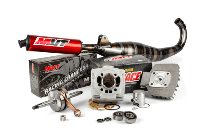 Tuning Kit cylinder + vevaxel + avgassystem 50cc MVT G1 S-Race MBK 51