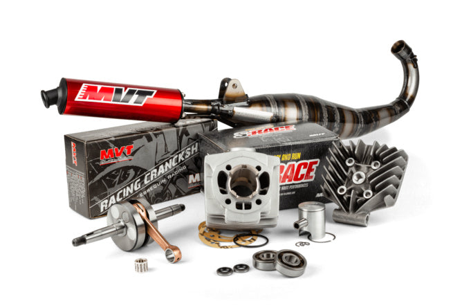 Tuning Kit cylinder + vevaxel + avgassystem 50cc MVT G1 S-Race MBK 51