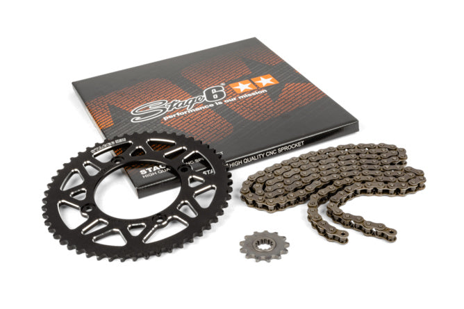 Kedjesats 13x53 - 420 Stage6 aluminium CNC Svart Beta RR