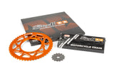 Chain Kit 14x53 - 420 Stage6 alu CNC Orange Derbi DRD Pro
