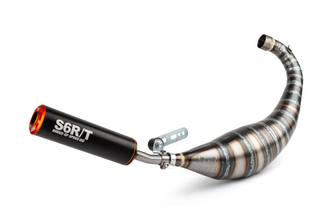 Avgassystem Stage6 R/T 90 - 100cc CNC Orange / Svart Derbi