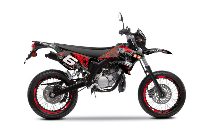 Grafikpaket Yamaha DT 50 Stage6 röd / svart