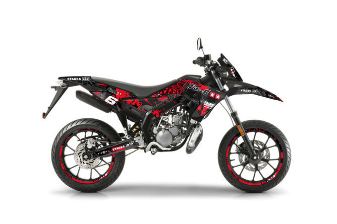 Grafik Kit Derbi Xtreme 2018 - 2020 röd / svart