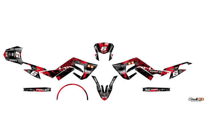 Grafik Kit Derbi Xtreme 2018 - 2020 röd / svart