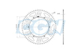 Rear Sprocket 60 teeth Doppler aluminium CNC black MBK 51 / Peugeot 103