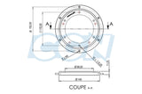 Plate f. rear sprocket Doppler aluminium black Peugeot 103