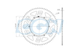 Rear Sprocket 68 teeth Doppler aluminium CNC black MBK 51 / Peugeot 103