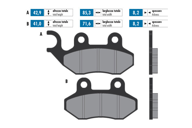 Bromsklossar Polini sintrade Peugeot Tweet