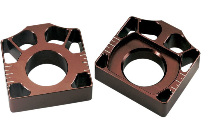 Chain Tensioners / Axle Blocks Pro Circuit röd CR / CRF 2000-2008