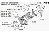 Piston (C) 52mm / 14mm pin Polini P.R.E. 100cc