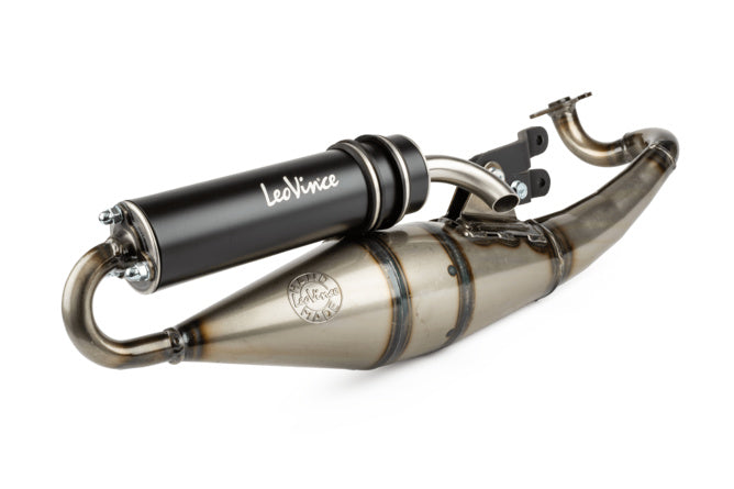Avgassystem LeoVince Handmade TT Svart Edition Minarelli Horisontell