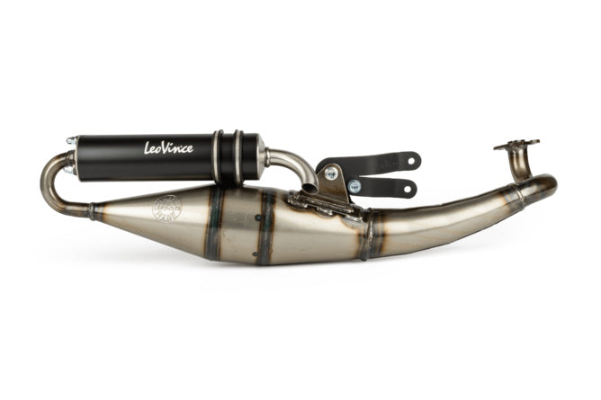 Avgassystem LeoVince Handmade TT Svart Edition Minarelli Horisontell
