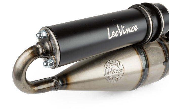 Avgassystem LeoVince Handmade TT Svart Edition Minarelli Horisontell