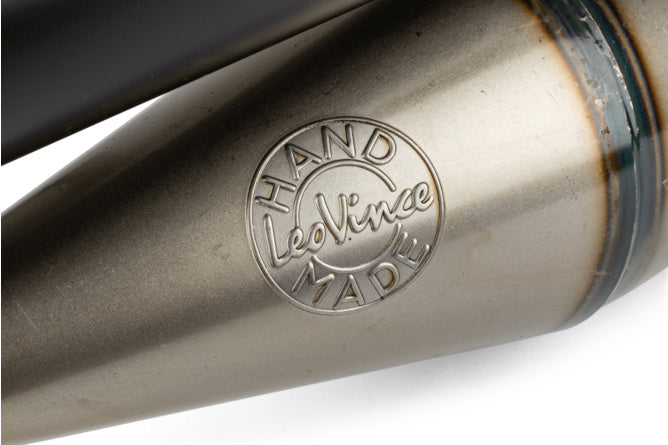 Avgassystem LeoVince Handmade TT Svart Edition Minarelli Horisontell