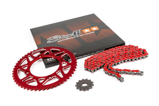 Chain Kit 13x53 - 420 Stage6 aluminium CNC Röd Beta RR