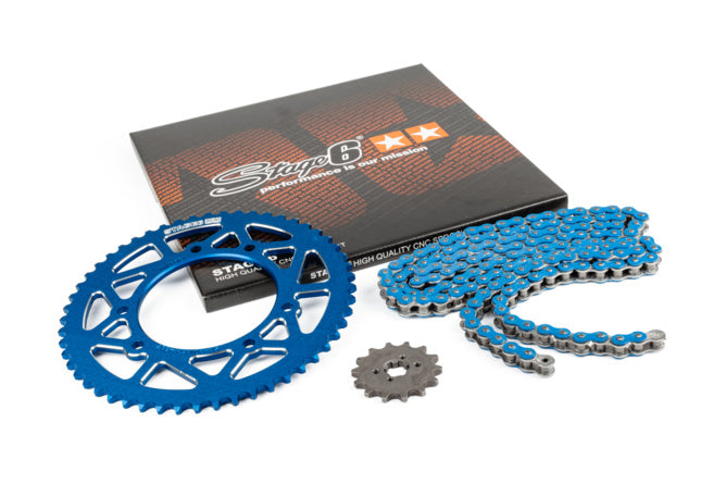 Kedjeset 13x53 - 420 Stage6 alu CNC Blå Derbi DRD Pro