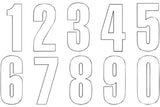 Number Sticker x3 Blackbird #1 13X7cm white