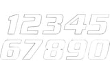 Number Sticker x3 Blackbird #2 20X25cm white