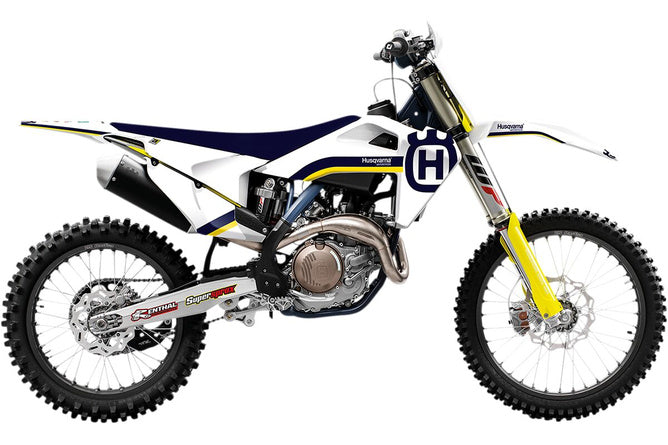 Graphic Kit Blackbird Retro med sadelskydd Husqvarna FC / TC 2019-2022