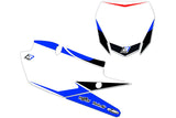 Number Plate Set pre-cut white Blackbird YZ 125 / 250 2015-2021