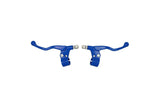 Brake Lever short w/ mount aluminium blue (x2)