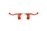 Brake Lever short w/ mount aluminium red (x2)