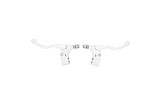 Brake Lever short w/ mount aluminium white (x2)