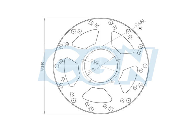 NG Bromsskiva fram 250mm Beta RR 50