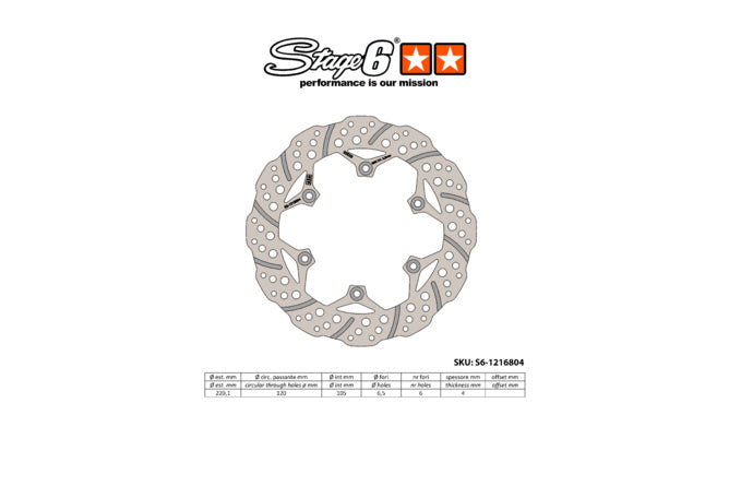 Bromsskiva bak 220mm Stage6 Beta RR